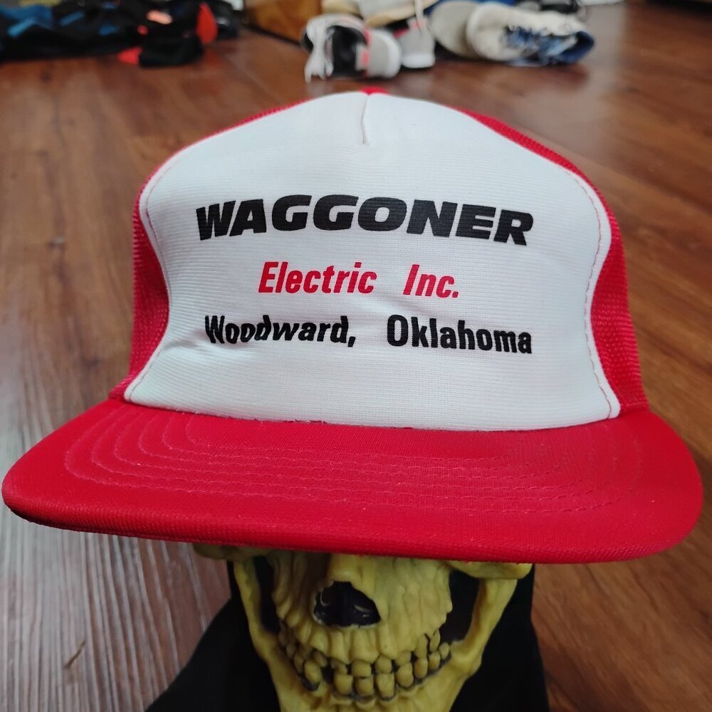Vintage Waggoner Electric Oklahoma Snap Trucker Hat Cap